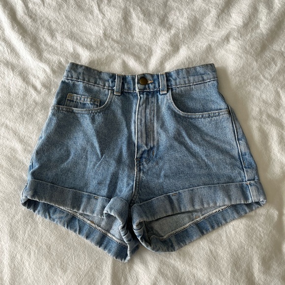 American Apparel denim shorts size 25 - Picture 1 of 4